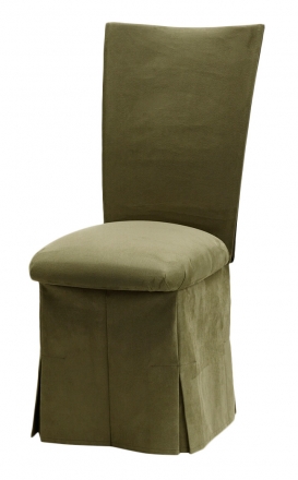 Sage Suede Chair Cover and Cushion and Skirt (2)