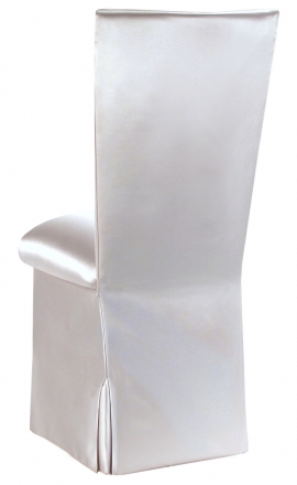 Platinum Satin Chair Cover, Cushion and Skirt (1)