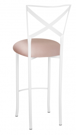 Simply X White Barstool with Blush Street Knit Cushion (1)