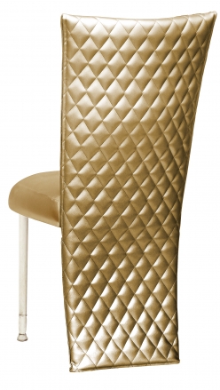 Gold Quilted Leatherette Jacket and Boxed Cushion on Ivory Legs (1)