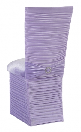 Chloe Lavender Velvet Chair Cover with Jewel Band, Cushion and Skirt (1)