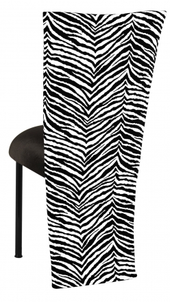 Black and White Zebra Jacket with Black Velvet Cushion on Black Legs (1)