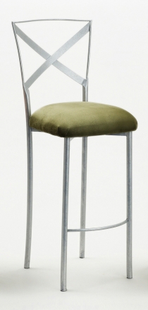 Simply X Barstool with Sage Suede Cushion (2)