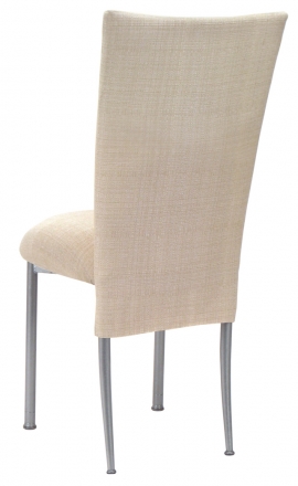 Parchment Linette Chair Cover and Cushion on Silver Legs (1)