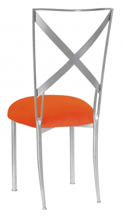 Simply X with Orange Velvet Cushion (1)