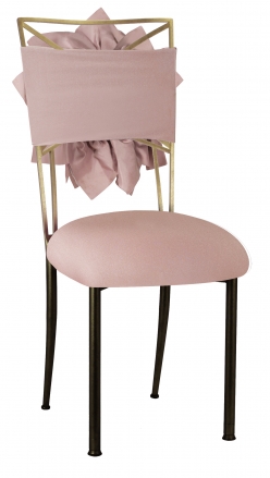 Two Tone Gold Fanfare Bloom with Blush Stretch Knit Cushion (2)