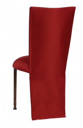 Burnt Red Dupioni Jacket with Boxed Cushion on Mahogany Legs (1)