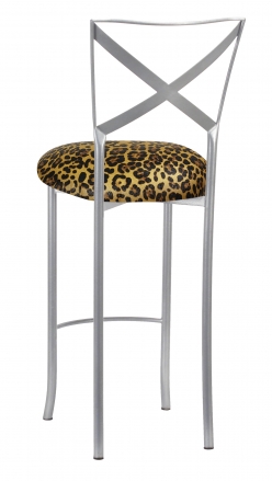 Simply X Barstool with Gold Black Leopard Cushion (1)