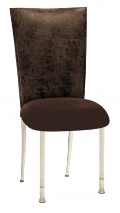 Durango Chocolate Leatherette with Chocolate Suede Cushion on Ivory Legs (2)