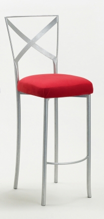 Simply X Barstool with Red Stretch Knit Cushion (2)