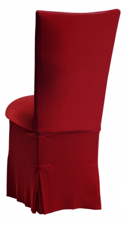 Red Velvet Chair Cover, Cushion and Skirt (1)