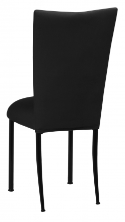 Black Velvet Chair Cover and Cushion on Black Legs (1)