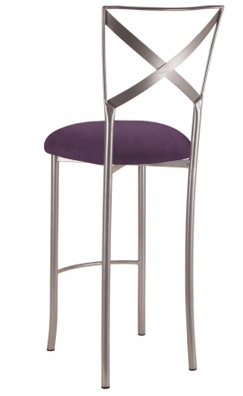 Simply X Barstool with Lilac Suede Cushion (1)