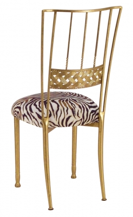 Gold Bella Braid with Zebra Stretch Knit Cushion (1)