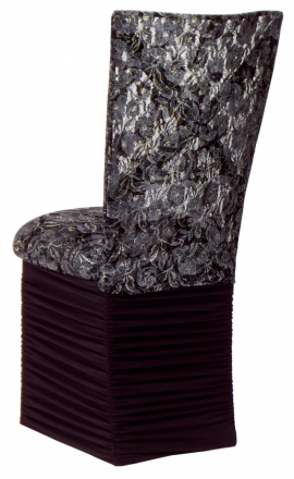 Simply X with Black Lace Chair Cover and Black Lace over Black Stretch Knit Cushion with Chloe Skirt (1)