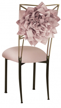 Two Tone Gold Fanfare Bloom with Blush Stretch Knit Cushion (1)