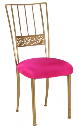 Gold Bella Fleur with Hot Pink Stretch Knit Cushion (2)