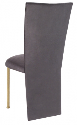 Charcoal Suede Jacket and Cushion on Gold Legs (1)