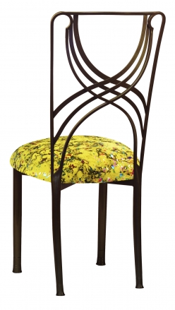 Bronze La Corde with Yellow Paint Splatter Stretch Knit Cushion (1)