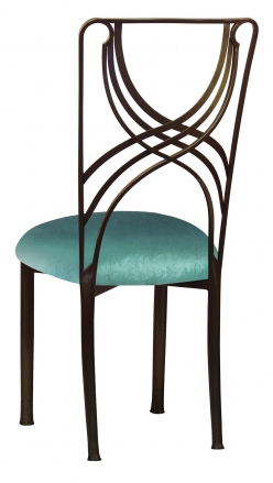Bronze La Corde with Turquoise Velvet Cushion (1)