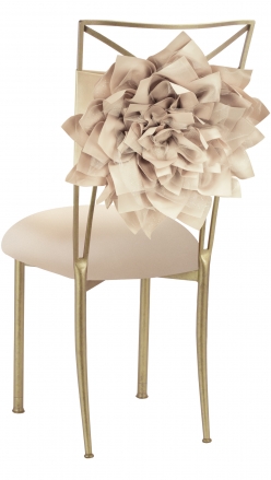 Champagne Bloom with Buttercream Knit Cushion on Gold Legs (1)