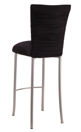Chloe Stretch Knit Barstool Cover and Cushion on Silver Legs (1)