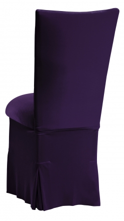 Eggplant Velvet Chair Cover, Cushion and Skirt (1)