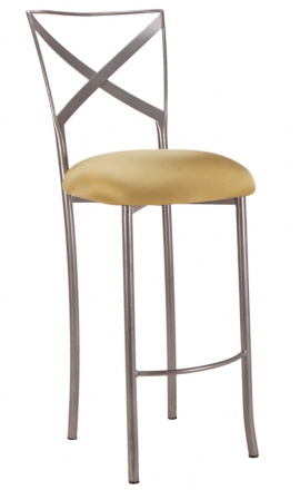 Simply X Barstool with Gold Stretch Knit Cushion (2)
