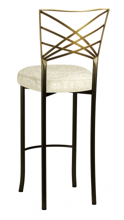 Two Tone Fanfare Barstool with Victoriana Boxed Cushion (1)