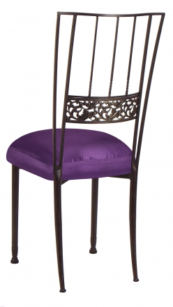 Mahogany Bella Fleur with Purple Taffeta Boxed Cushion (1)