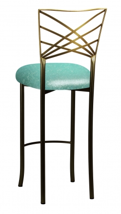 Two Tone Fanfare Barstool with Mermaid Knit Cushion (1)