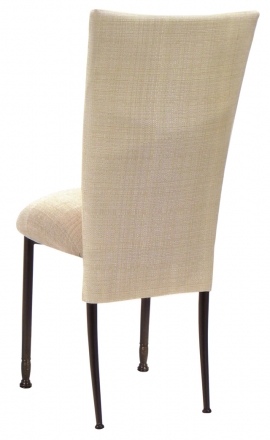 Parchment Linette Chair Cover and Cushion on Mahogany Legs (1)
