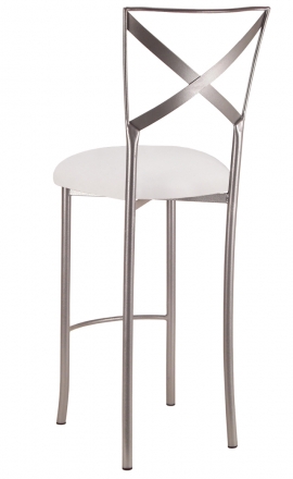 Simply X Barstool with White Suede Cushion (1)