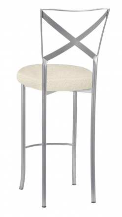 Simply X Barstool with Ivory Boucle Cushion (1)