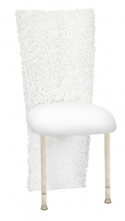 White Wedding Lace Jacket with White Stretch Knit Cushion on Ivory Legs (2)
