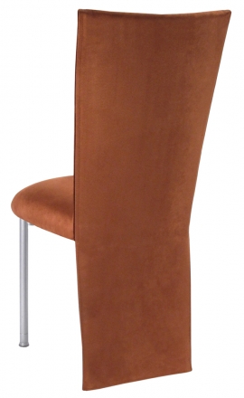 Cognac Suede Jacket and Cushion on Silver Legs (1)