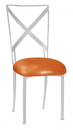 Simply X with Metallic Orange Stretch Knit Cushion (2)