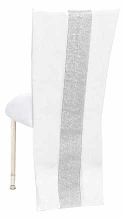White Suede Jacket with Rhinestone Center and Cushion on Ivory Legs (1)