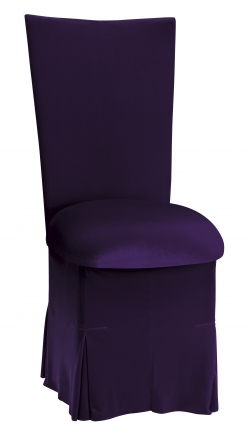 Eggplant Velvet Chair Cover, Cushion and Skirt (2)