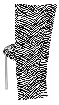 Black and White Zebra Jacket and Cushion on Silver Legs (1)