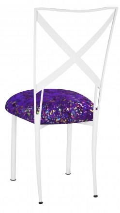 Simply X White with Purple Paint Splatter Cushion (1)