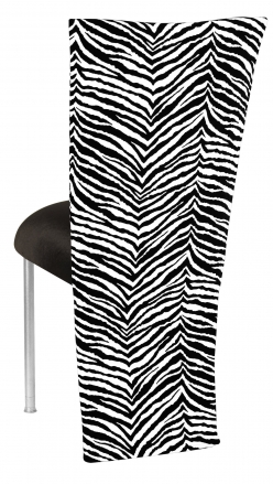 Black and White Zebra Jacket with Black Velvet Cushion on Silver Legs (1)