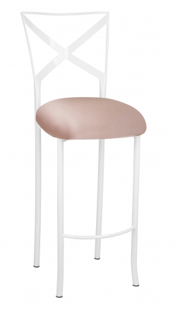 Simply X White Barstool with Blush Street Knit Cushion (2)