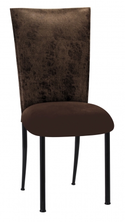 Durango Chocolate Leatherette with Chocolate Suede Cushion on Black Legs (2)