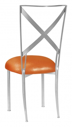 Simply X with Metallic Orange Stretch Knit Cushion (1)