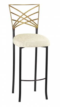 Two Tone Fanfare Barstool with Victoriana Boxed Cushion (2)
