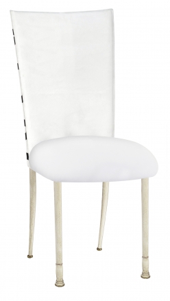 FWY Chair Cover with White Suede Cushion on Ivory Legs (2)