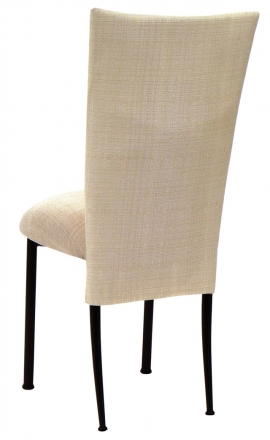 Parchment Linette Chair Cover and Cushion on Black Legs (1)