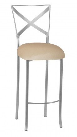 Simply X Barstool with Champagne Velvet Cushion (2)