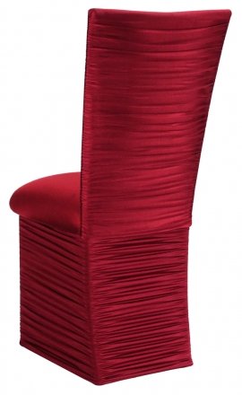 Chloe Cranberry Stretch Knit Chair Cover and Cushion and Skirt (1)